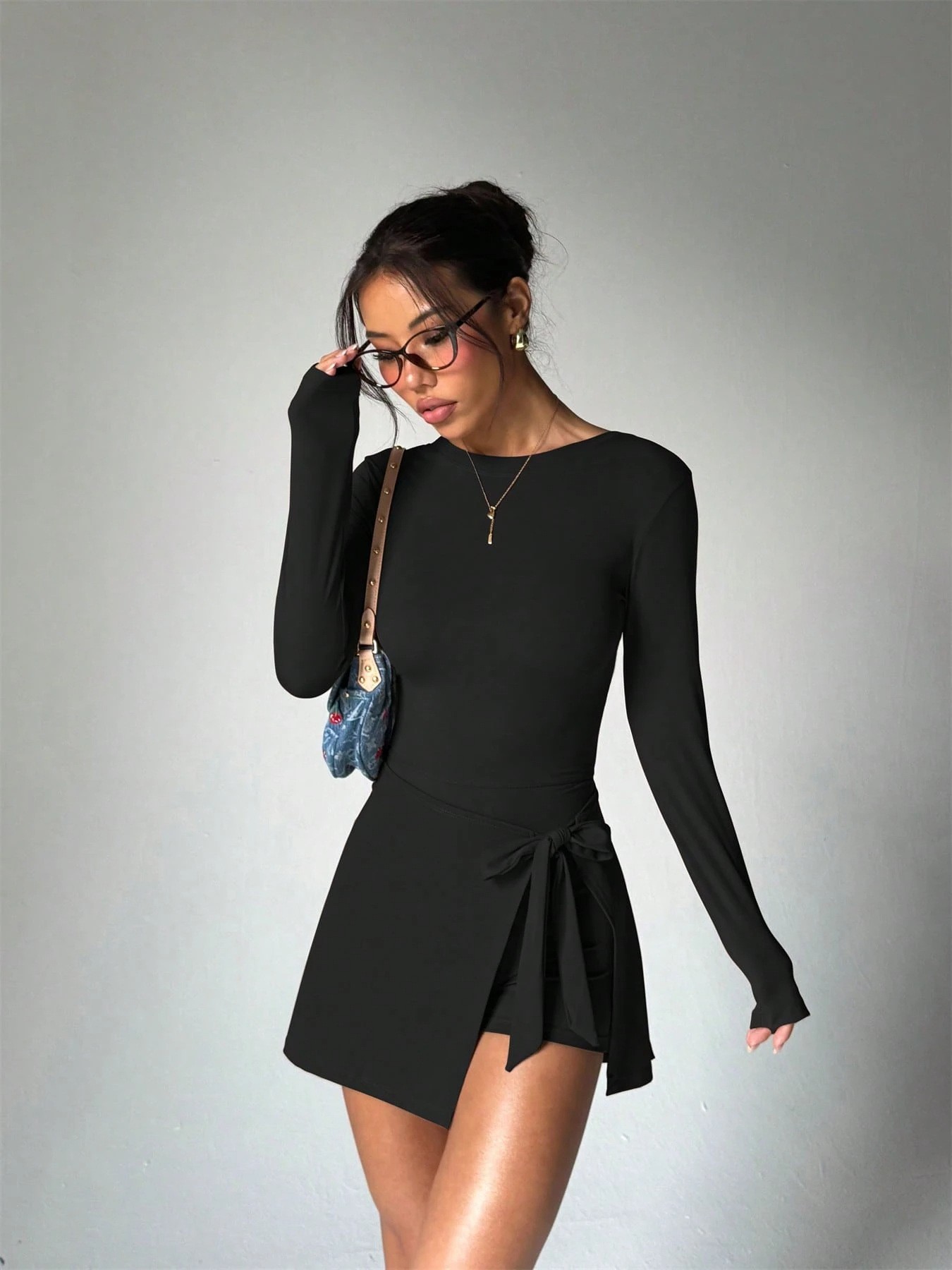 Solid Color Long Sleeved Slim  - Pilates Yoga Set review and price